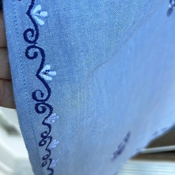 Misa Los Angeles Chantal Embroidered Cotton Chambray India Maxi Dress Small - Picture 12 of 16